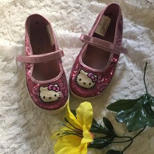 Hello Kitty Pink Sequin Mary Jane Sneakers